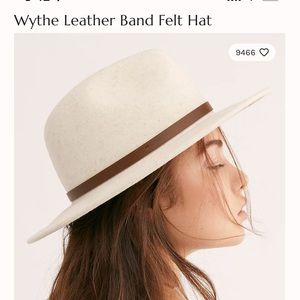 Free People Wythe Leather Band Felt Hat